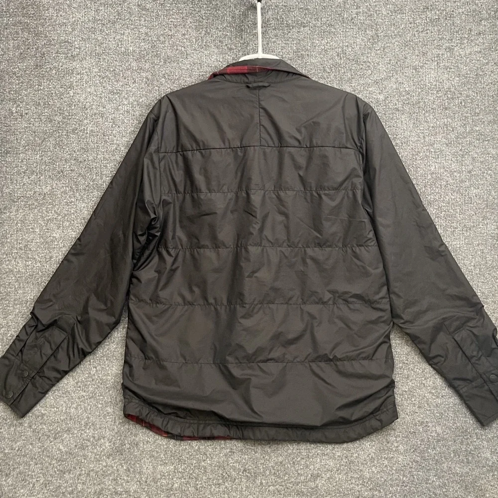 The North Face Quilted Jacket Mens Sz M Insulated Flannel Reversible Black